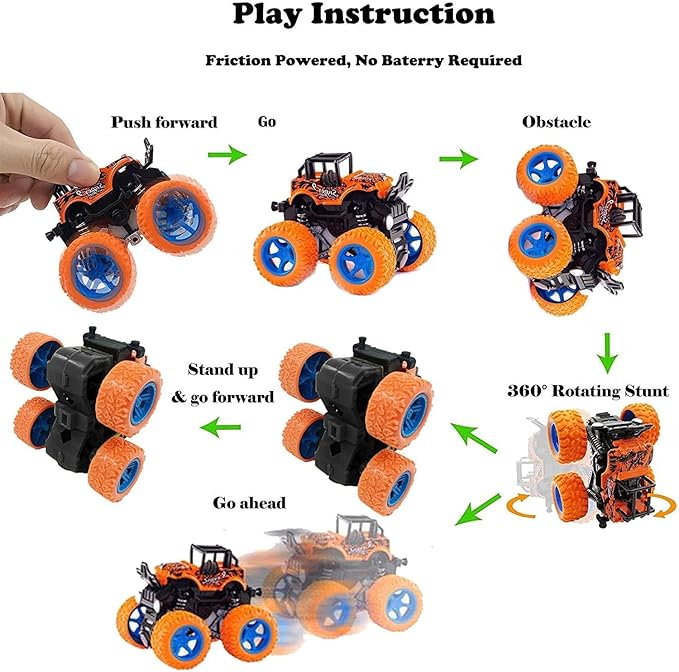 4X4 Mini Monster Friction Truck Toy for Kids Boys Girls