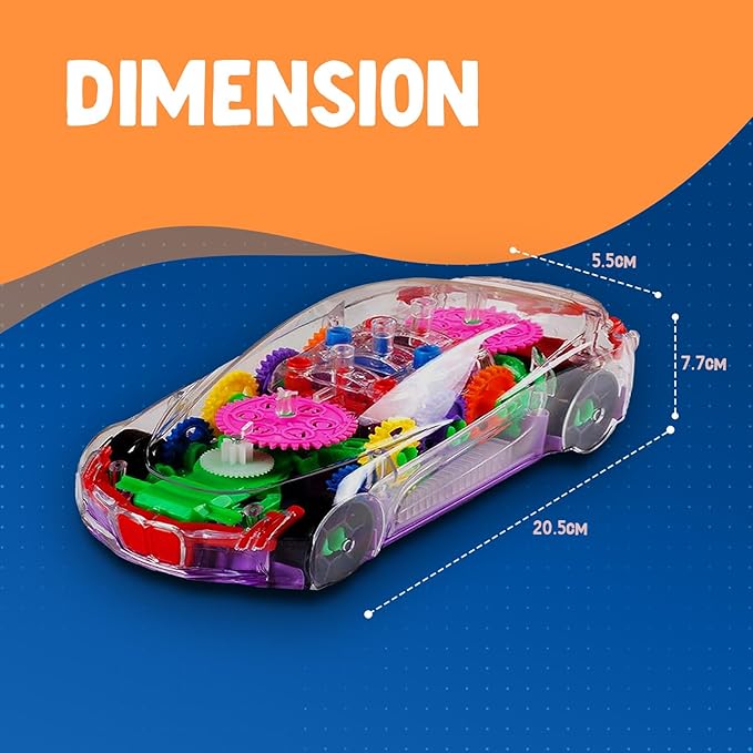 Concept Gear Car Toy with 3D Lights and Musical Sounds Effect