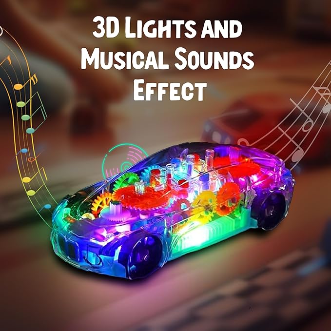 Concept Gear Car Toy with 3D Lights and Musical Sounds Effect