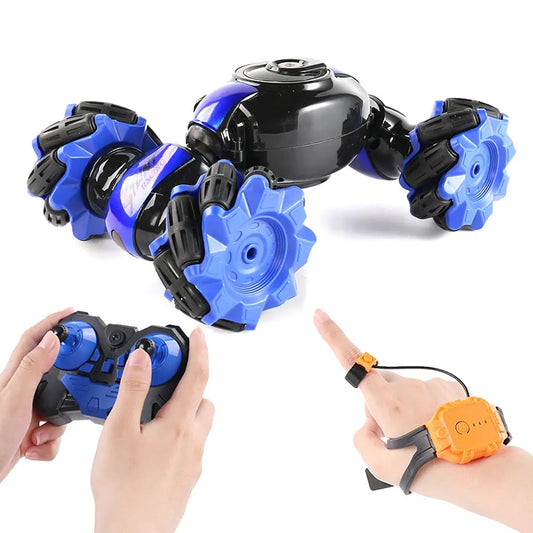 Hand Gesture Car Toy Speed Pioneer Stunt Car 360 Rotating Sensor Car for Boys and Girls Blue and Red